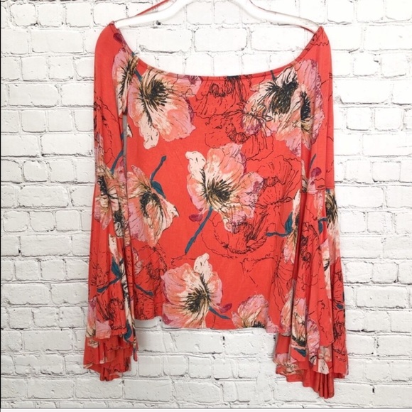 FREE PEOPLE/ Printed Birds Of Paradise Top - Picture 2 of 5